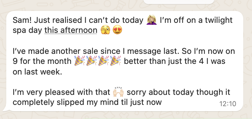 9 sales this month and growing